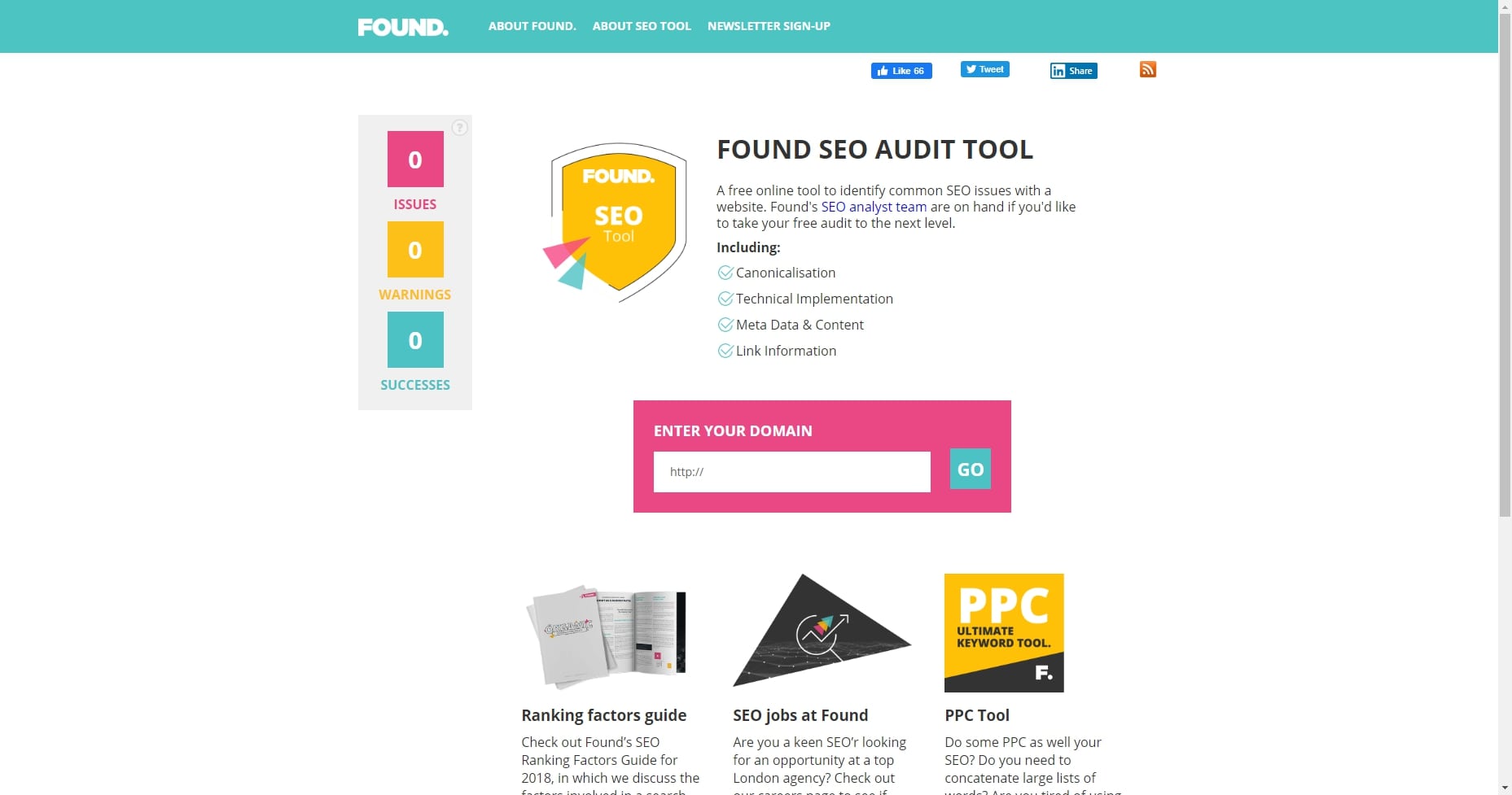 Found SEO Audit Tool 